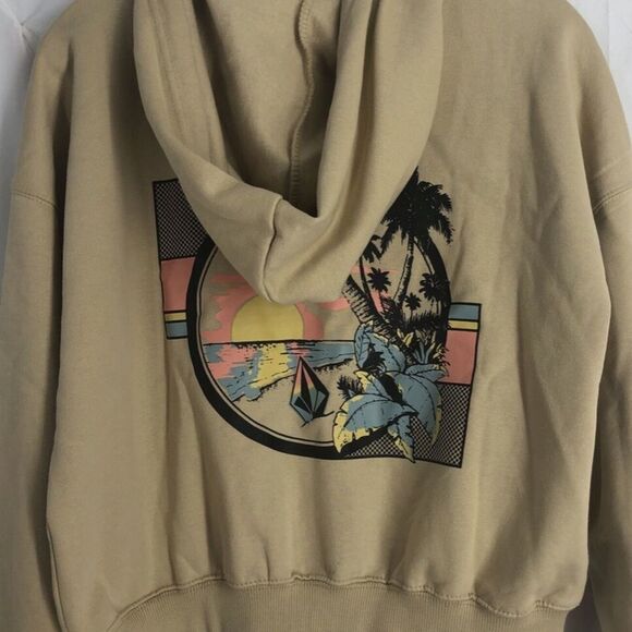 WOMEN’S STONE CO GET UP ZIP Graphic HOODIE with Tropical Sunset Design XS NWT - Picture 3 of 5